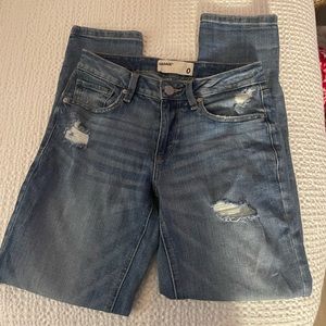 Garage mid rise straight leg jeans